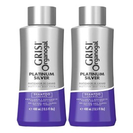 2 Shampoo Grisi Organogal Silver Canas Platinadas 400ml
