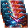 jejeloiu Lightsaber Placemats Set of 4 12"x18" Kids Water and