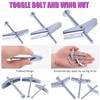 Swpeet Toggle Bolt and Wing Nut Kit for Hanging Heavy