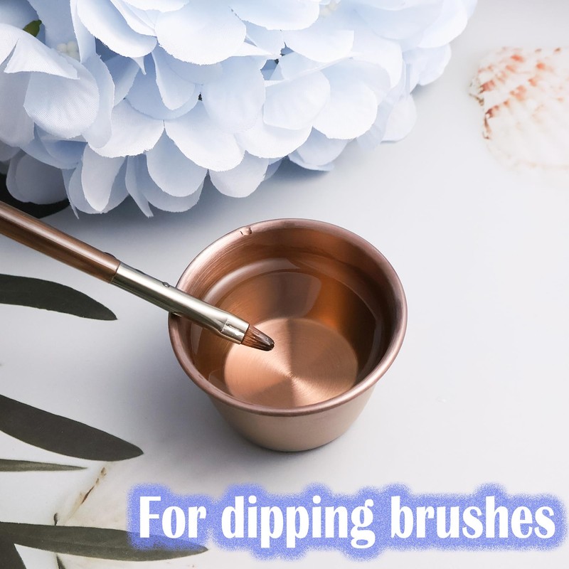2 Pack Metal Dappen Dish Cups for Nail Art Acrylic