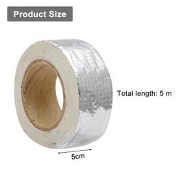 ZMDMAH Dichtband Selbstklebend Wasserdicht Bitumenband,Dachpappe Selbstklebend Wasserdichtes Klebeband Wetterfestes Reparaturband für DachgäRten PoolhäUser 5cm × 5m mit Arbeitshandschuhe