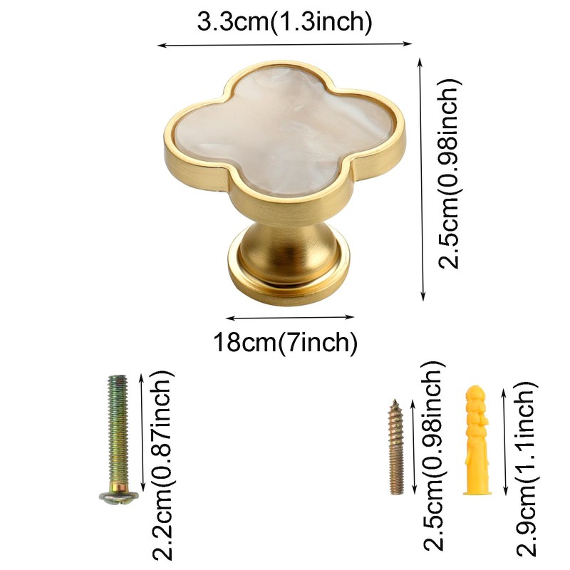 Roellgs 4 Piece 33mm Door Handle with Screws, High Grade