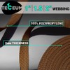 TECEUM 1 Inch Webbing – Light Brown – 10 Yards