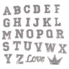 JIHUOO 28 Pieces Sequin Letters A-Z Alphabet Appliques Glitter Letters