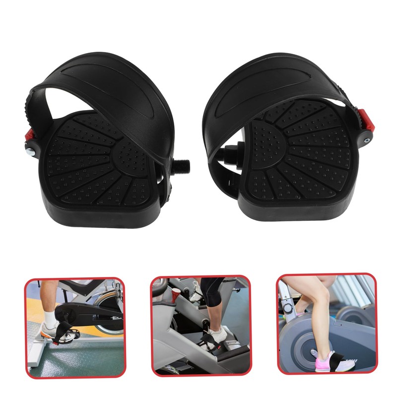 Kisangel 1pair Adjustable Exercise Bike Pedals Design for and Stationary