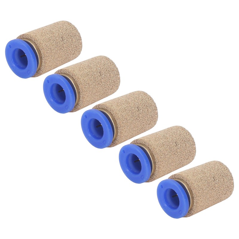 5Pcs Pneumatic Exhaust Muffler Pipe Connection Noise Filter Brass Silencer