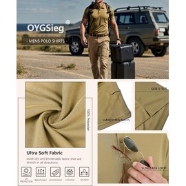 OYGSieg 5 Pack Mens Polo Shirts Quick Dry Performance Tactical Short Sleeve Golf Polo Shirts Casual Stylish Collared T-Shirts A XL