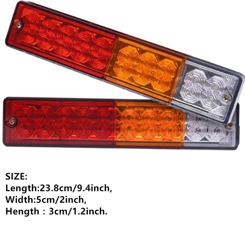 WDragon 2-PACK 20 LED Trailer Tail Rear Light,Turn Signal Reverse