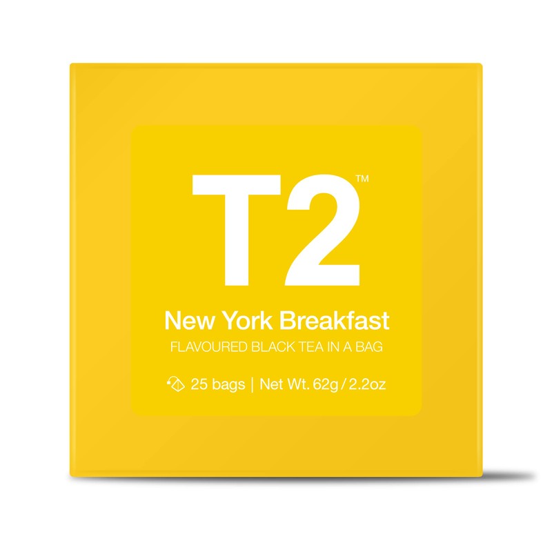 T2 Tea New York Breakfast Black Tea Bags in Box,