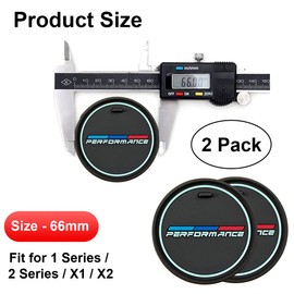 Ruayia Drink Holder Car Coaster 66 mm, Car Drink Holder Insert Non-Slip Universal Coaster, Non-Slip - S