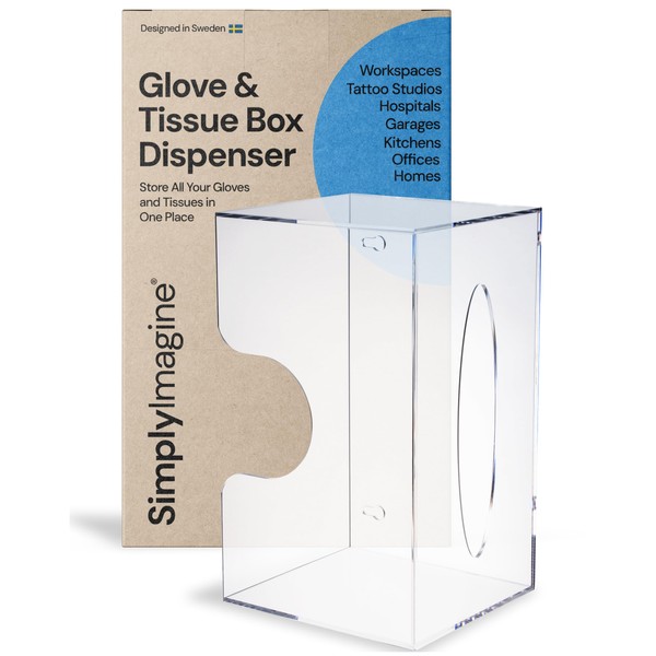 SimplyImagine SimplyImagine Glove Box Holder Wall Mount and Acrylic Tissue