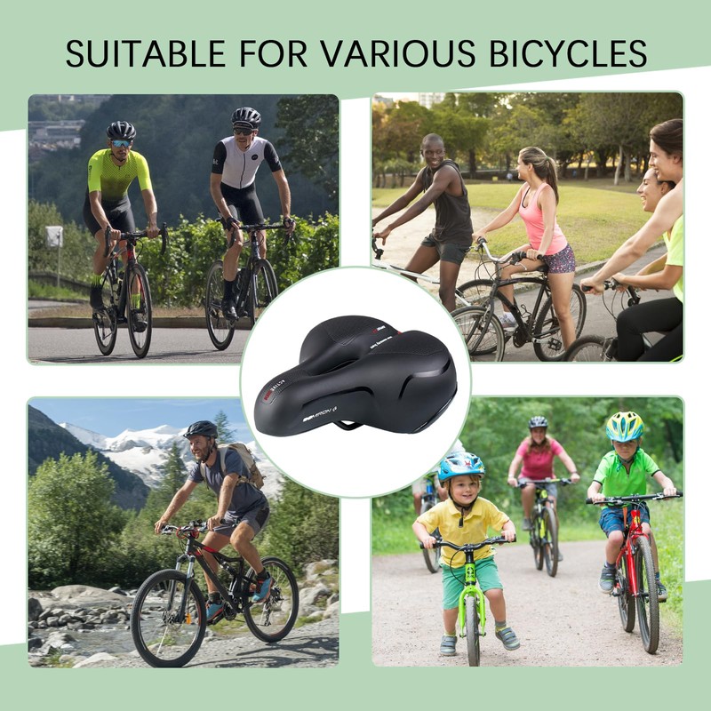 Bicycle Saddle Men Women Soft Shock Absorbing Breathable Bicycle Saddle
