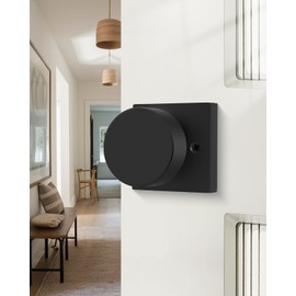 Haidms Matte Black Dummy Door Knob, Heavy Duty Half No-Turning Dummy Knob for Closet Doors, Zinc-Alloy Single-Sided Door Locks (2 Pieces/1 Pair)