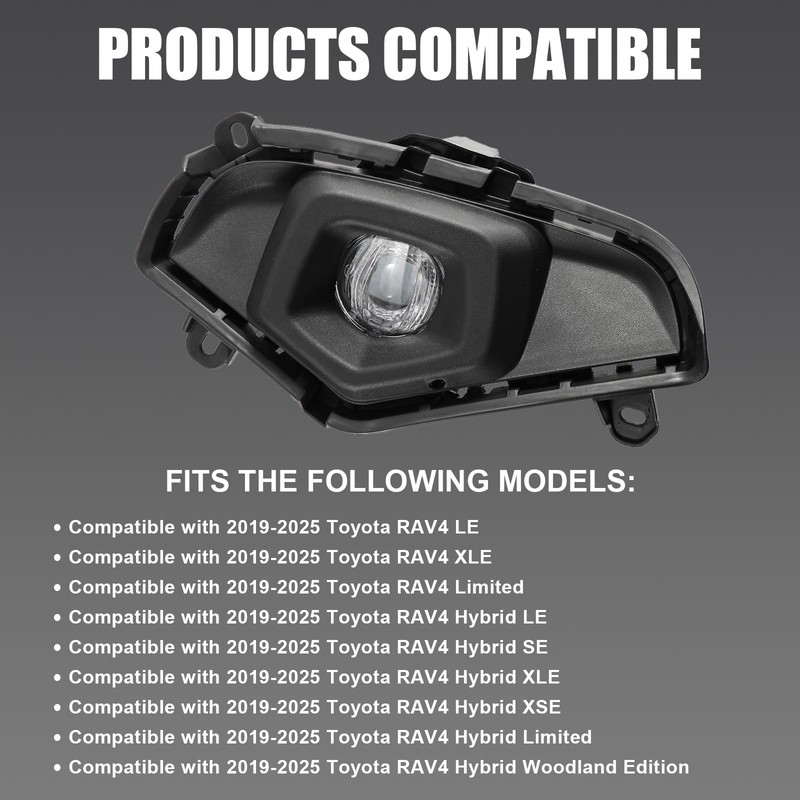 Fancemot LED Front Bumper Fog Lights Compatible with 2019-2025 5th