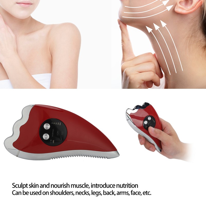 Electric Guasha Massage Tool Microcurrent Face Slimming Machine Beauty Scraping