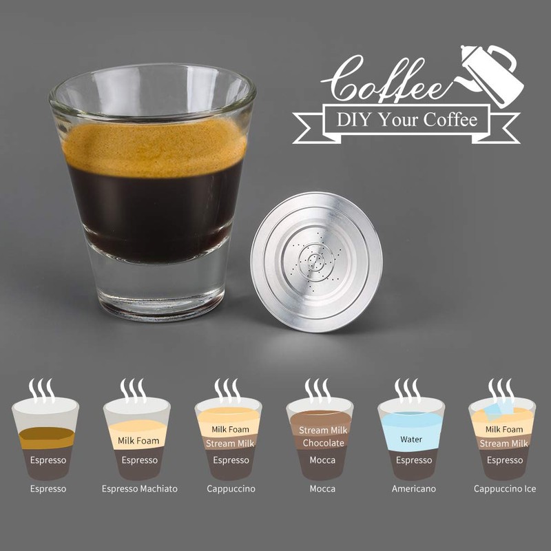 BRBHOM Stainless Steel Coffee Capsules Compatible with L'OR Barista LM8012