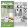 PILOTSHARK No Hook Waffle Weave Shower Curtain Set with Snap-in