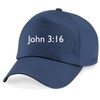 HiViz Kings John 3:16 Embroidered Baseball Cap, Unisex Cotton Blend,