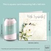 Ruby Ashley With Sympathy White Roses Condolence Card - Sympathy,