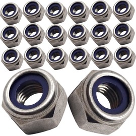 M8 Self-Locking Nuts Marine Grade Lock Style in A4 Stainless Steel 316 – Corrosion Resistant Fasteners (Pack of 20)