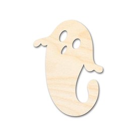 Unfinished Wood Ghost Shape | Craft Cutout | up to 46" DIY 10" / 1/8"
