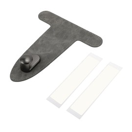 Partuto 1 Pcs Universal Car Storage Hooks for Most Car, SUV, Truck Front Passenger Glove Box Hook Sturdy Faux Leather Gray 6.38"x5.43"