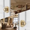 STARPY Interior Door Knobs with Camelot Trim, Satin Brass Door