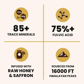 Natruveda, Himalayan Shilajit Honey Sticks for Men & Women - 75%+ Fulvic Acid & Trace Minerals - Raw Honey, Saffron & Himalayan Shilajit Resin - Stamina, Performance & Energy Support - (Pack of 10)