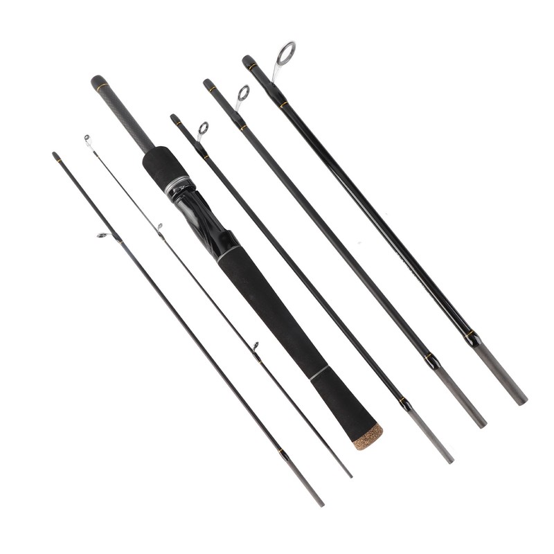 6.9ft Fishing Rod Portable 6 Sections Carbon Fiber Lightweight Fishing