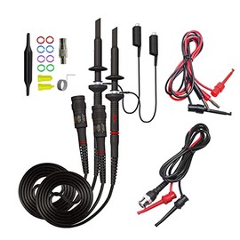 Goupchn Oscilloscope Probes Kit with Accessories 200Mhz Test Leads Set BNC to Mini Grabber Cable 4mm Banana Plug to Test Hook Clip Leads