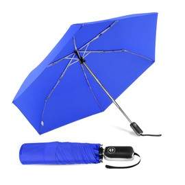Natuquebrela Automatic Mini Umbrella for Travel - Collapsible Lightweight Umbrella Backpack Micro Sturdy Umbrellas for Wind and Rain
