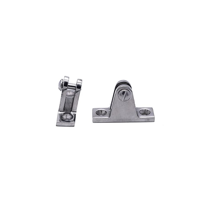 2pcs Bimini Deck Hinge Mount Angled Stainless Steel Marine Grade
