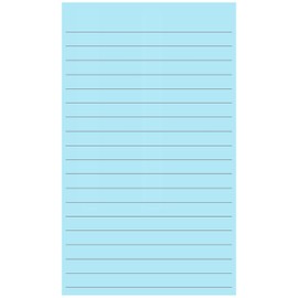 Colonial Cards: 150 Color Cardstock 3" x 5" Index Cards, Light Blue, Lined Portrait Format