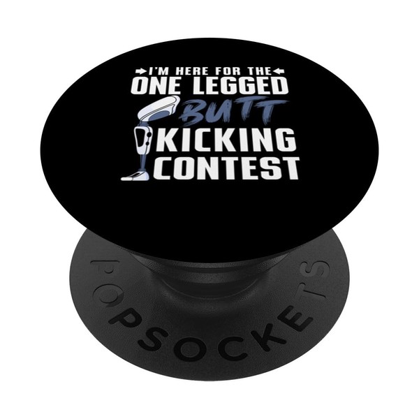 Leg Prosthetic and Lag Amputee Funny Joke PopSockets Swappable PopGrip