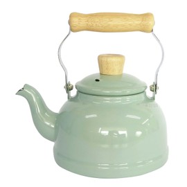Fuji Hollow Enamel Kettle 1.6L Induction Compatible Cotton Series Vintage Green