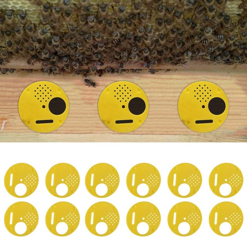 12 Pcs Bee Hive Nuc Box Entrance Gates, Plastic Bee