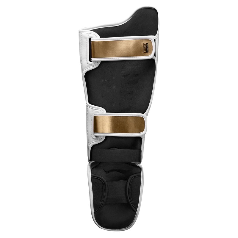 Hayabusa T3 Striking Shinguards - White/Gold, Medium