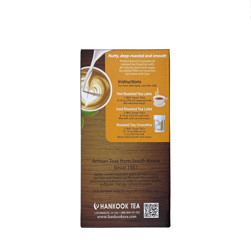 Hankook Tea Powdered Roasted Tea (hojicha) Sweet Mix, 8.82 Ounce