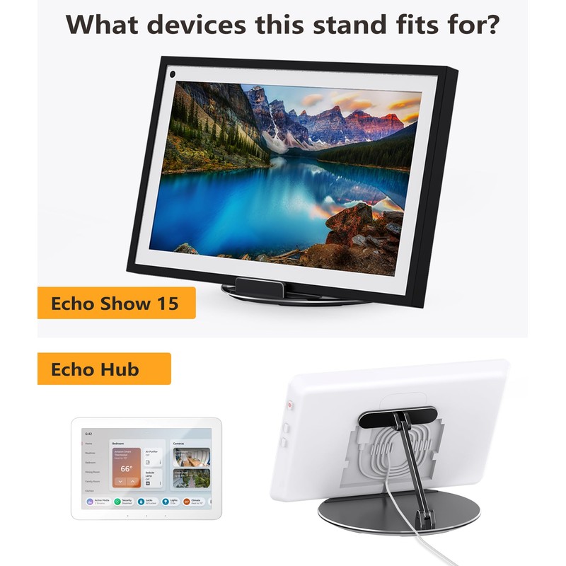 Laivli Swivel and Tilt Stand for Echo Show 15 &