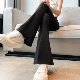 Weila Women's Bootcut Yoga Pants: High-Waisted Plus Size Shark Leggings (Spring Collection) Outer Black [Basic]+XXL 5ea