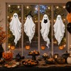 Extra Large Halloween Window Clings, Ghost Witch Hat Pumpkin Decals