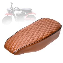 JMCHstore Brown Diamond Stitch Retro Upgraded 17'' Seat for Coleman BT200X Mini bike 196cc, Hisun 200-7 for Viper 200cc Trail bike Cushion Replacement parts