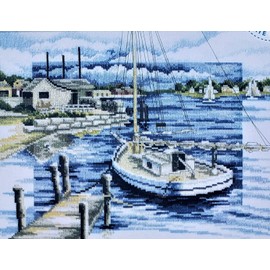 RTO Counted Cross Stitch Kit "by The pier" M397, 28x21 cm, DIY