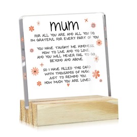 Mom Gifts for Mothers Day Birthday Thanksgiving Christmas from Daughter Son, Acrylic Plaque Sign Gift for Home Bedroom Décor, Mother Gifts Acrylic Desk Decor Table Decoration - JY379