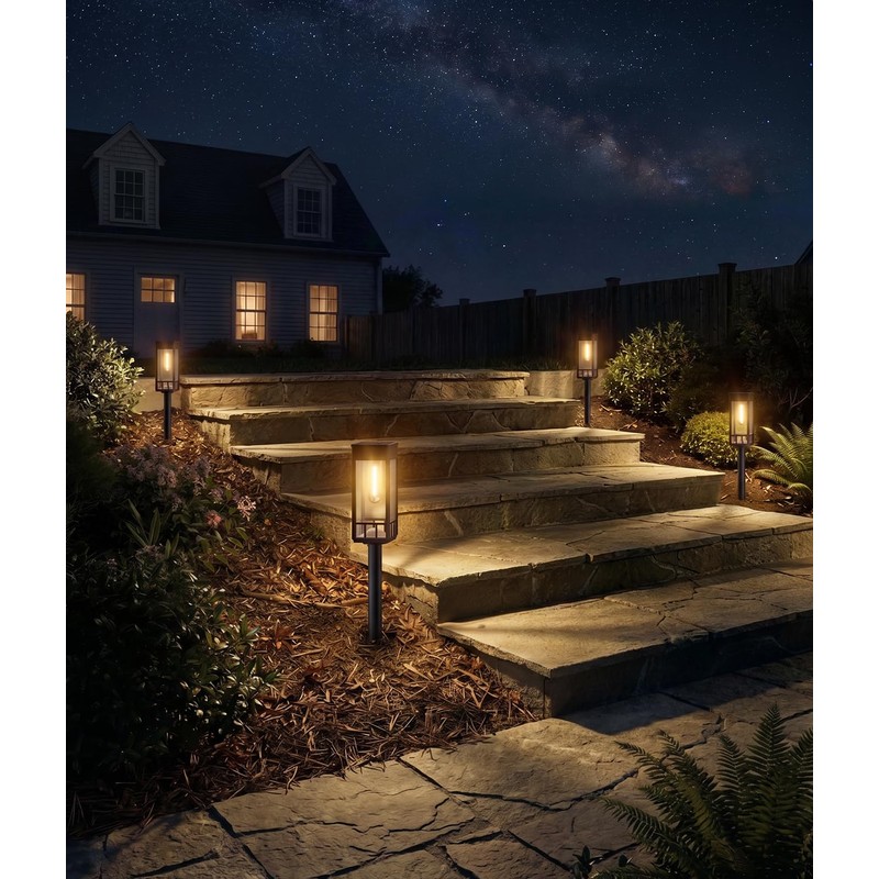 Solar Pathway Lights Outdoor,Bright Solar Lights for Outside, Waterproof Auto
