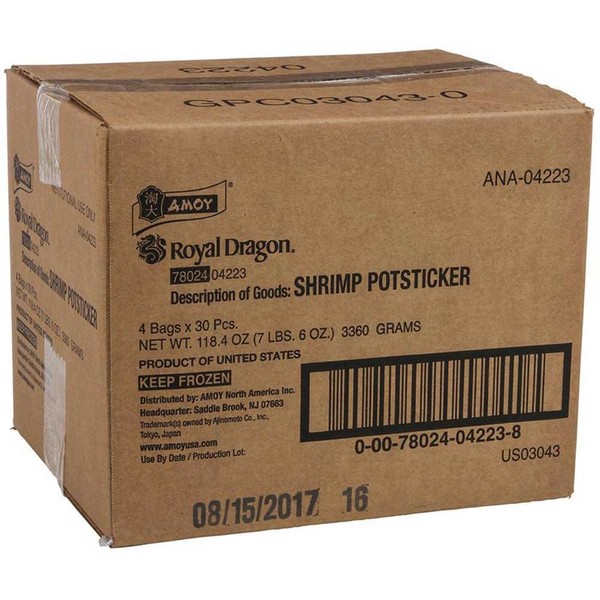 Amoy Shrimp Potsticker, 1 Ounce - 120 per case.