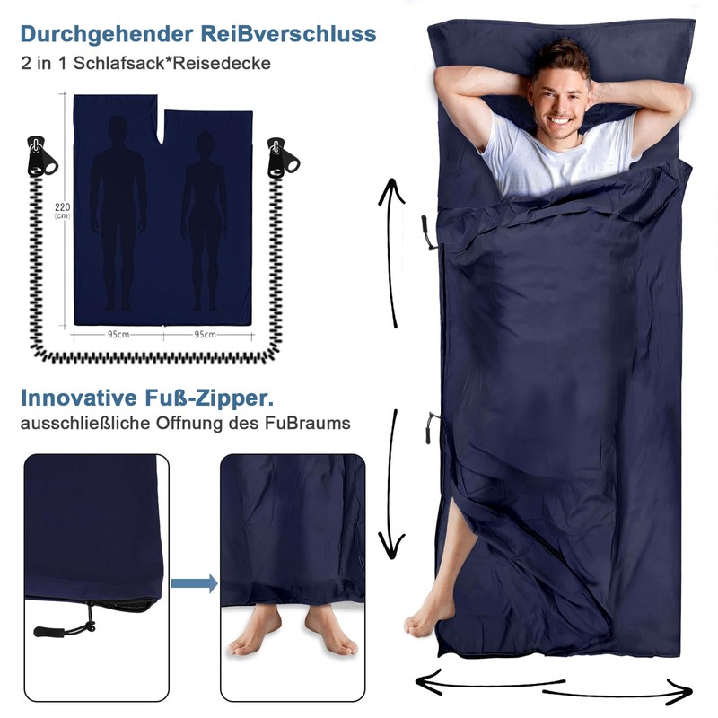 LSTRAGY Hut Sleeping Bag, Upgraded Sleeping Bag with Full-Length and