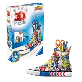 Ravensburger 3D Puzzle 11593 - Sneaker Sonic - Practical Pen Holder - Desk Organiser for Adults and Children from 8 Years