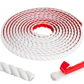 Flexible Molding Trim, 16.4 Ft Peel and Stick Molding Trim for Wall, Self-Adhesive Moulding Trim 196.8'', DIY Wall Trims Caulk Strip for Mirror Window Frame Cabinet Edge, Home Decor Protection