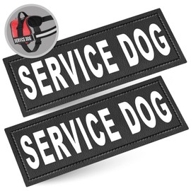 Industrial Puppy Service Dog Patch with Hook Back and Reflective Lettering | Set of Two Service Dog Tag for Service Dog Vest | Service Dog Harness Patches for Working Dogs